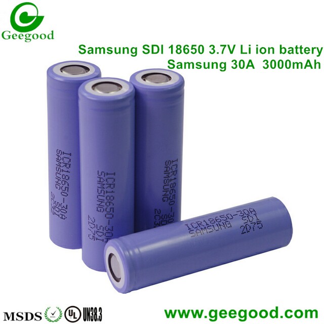 Samsung ICR18650-30A 30B 18650 3000mah li-ion rechargeable battery