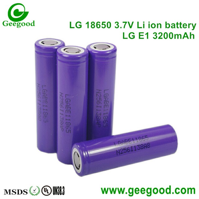 LG 18650 E1 3200mAh 18650 3.7V li-ion batteries