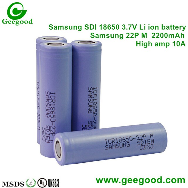 Samsung ICR18650-22P ICR18650-22P M 18650 22P 22PM 22V 2200mAh 10A 18650 battery