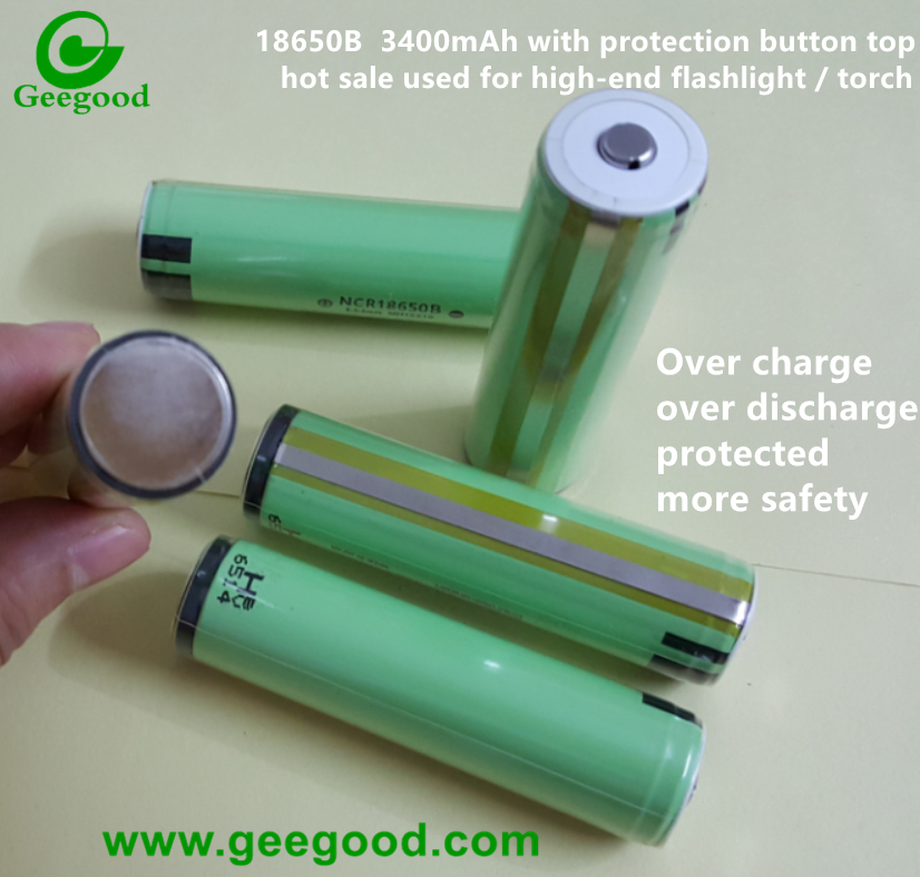 18650 batteries with PCB PCM BMS protection button top