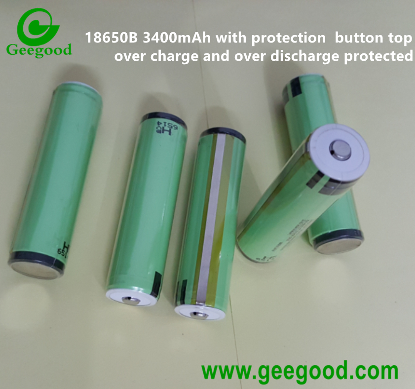 All battery with pcb pcm protection button top 18650 battery with protection