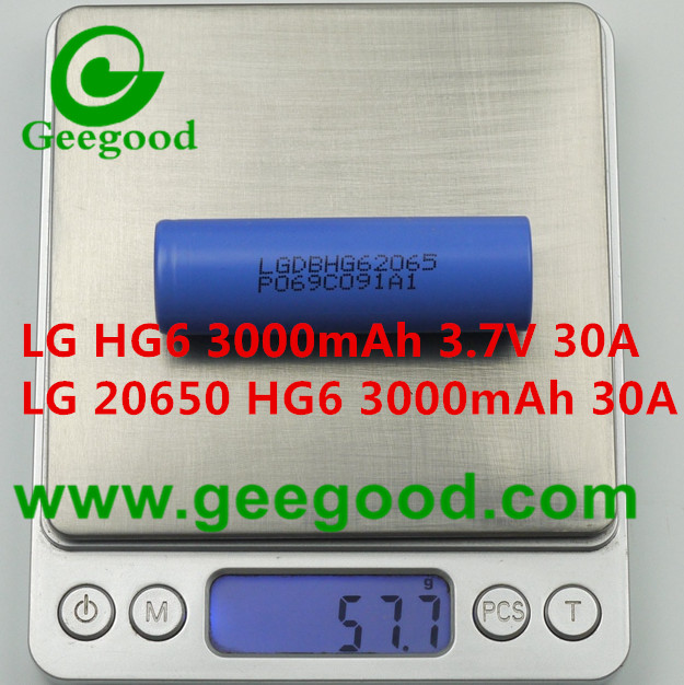 LG HG6 3000mAh 30A 20650 power battery