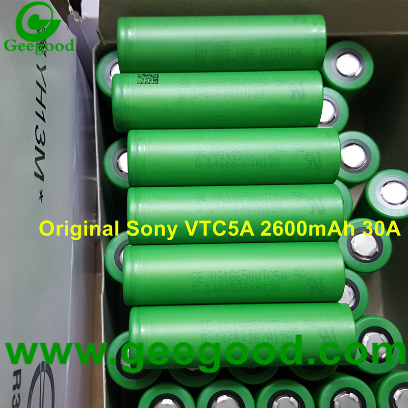 Sony MURATA VTC5 VTC5A US18650VTC5 US18650VTC5A 2600mAh 30A