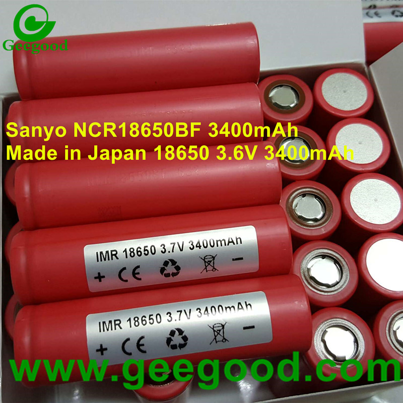 Japan Sanyo NCR18650BF 18650 BF 3400mAh high capacity 18650 lithium ion  battery-Shenzhen Geegood Technology Co., Ltd