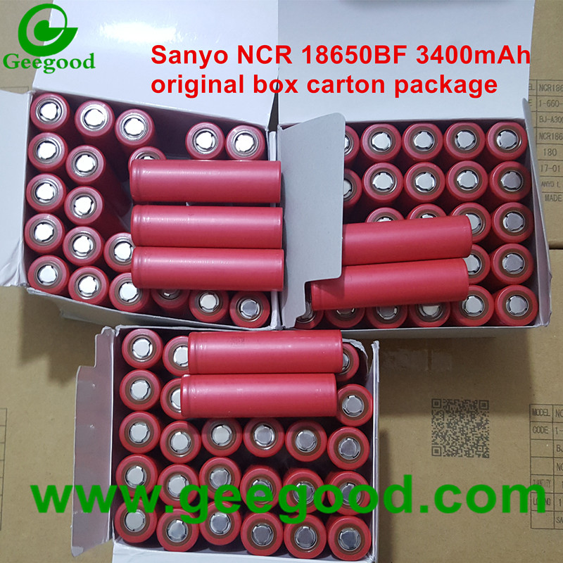 Japan Sanyo NCR18650BF 18650 BF 3400mAh high capacity 18650 lithium ion battery