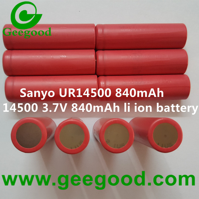 Sanyo UR14500P 14500 3.7V 840mAh li ion battery