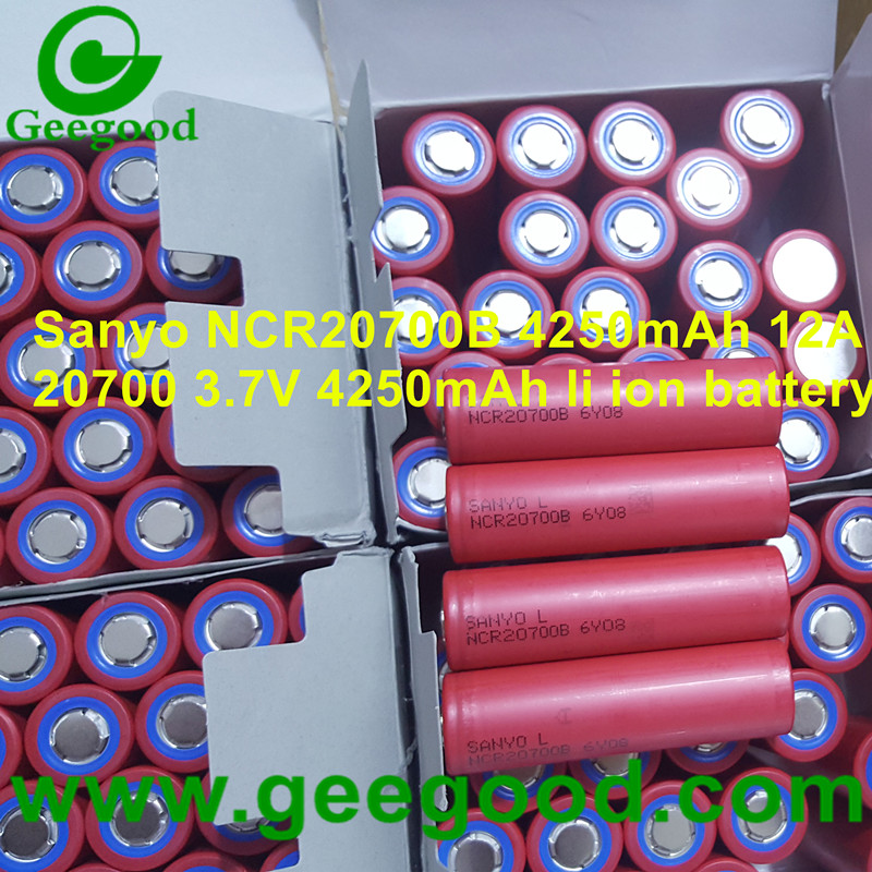 Japan Sanyo NCR20700B 4250mAh 12A 20700 3.7V li-ion battery