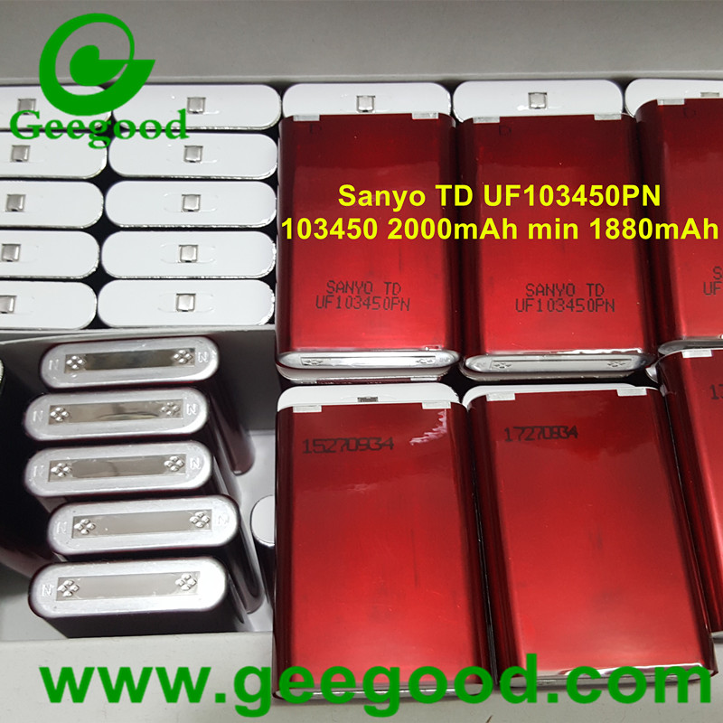 Sanyo 103450 P 2000mAh min 1880mAh 103450 battery