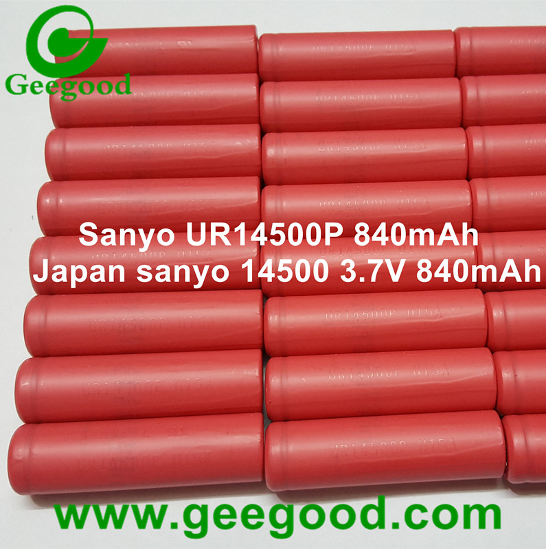 Sanyo UR14500P 14500 3.7V 840mAh li ion battery