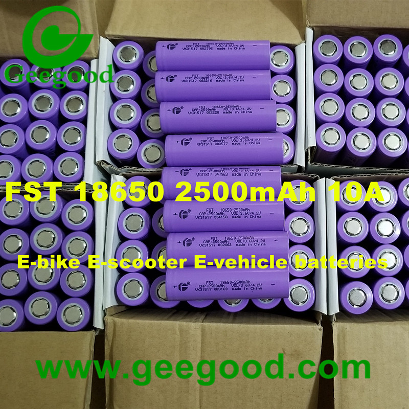 China FEB 18650 2500mAh 10A E bike power battery Shenzhen Geegood