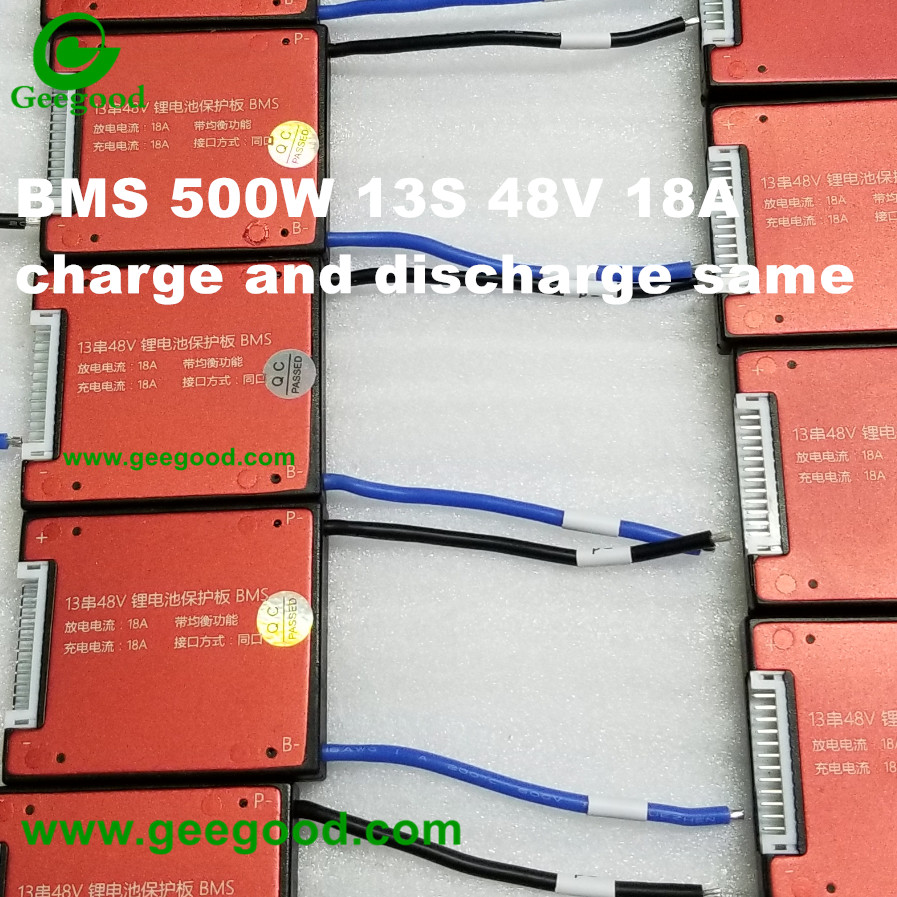 Li-ion battery BMS 13S 48V 18A 30A 40A 50A 60A 100A 120A 200A 300A 400A 500A common port auto balance BMS